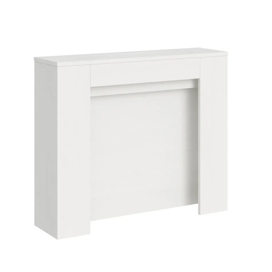 Consola extensible hasta 211 cm en paneles de melamina Made in Italy - Principessa Viadurini