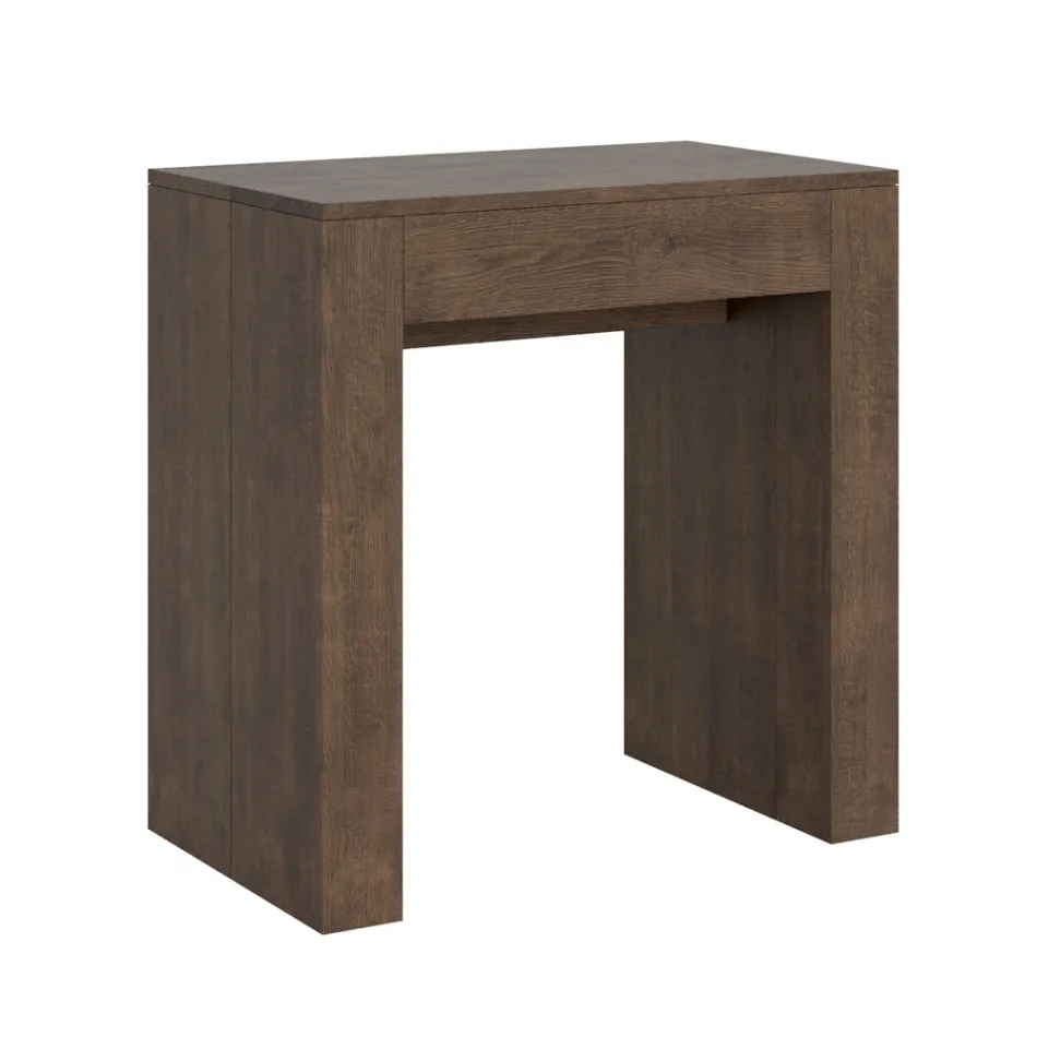 Consola extensible hasta 299 cm con extensiones internas Made in Italy - Reloj de arena Viadurini