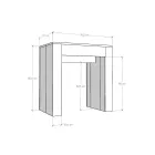 Consola extensible hasta 299 cm con extensiones internas Made in Italy - Reloj de arena Viadurini