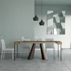 Consola extensible hasta 300 cm con patas acabado oso Made in Italy - Destino Viadurini