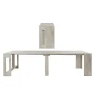 Consola extensible a 300 cm desde la entrada o la sala de estar en madera - Katharina Viadurini