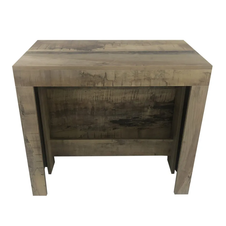 Consola extensible a 300 cm desde la entrada o la sala de estar en madera - Katharina Viadurini