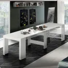 Consola extensible a 300 cm desde la entrada o la sala de estar en madera - Katharina Viadurini