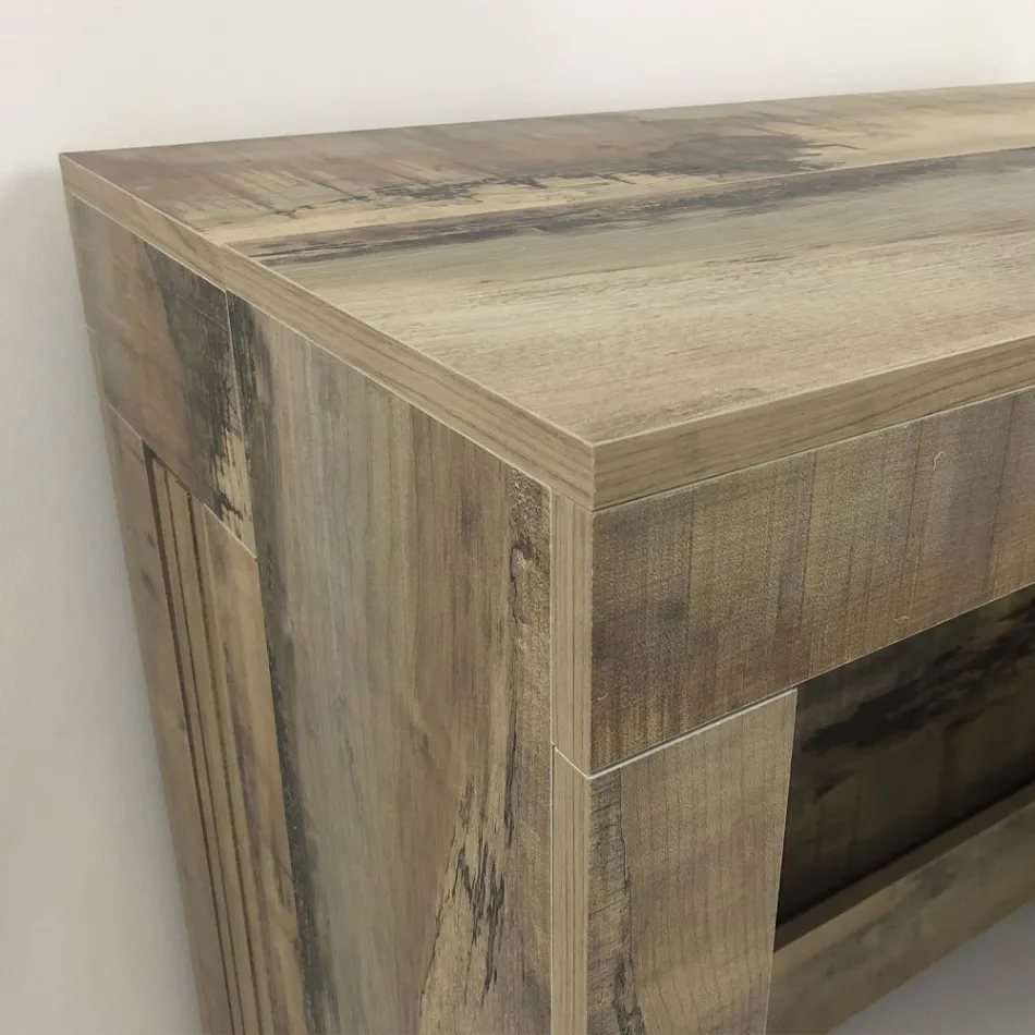 Consola extensible a 300 cm desde la entrada o la sala de estar en madera - Katharina Viadurini