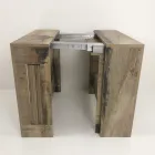 Consola extensible a 300 cm desde la entrada o la sala de estar en madera - Katharina Viadurini