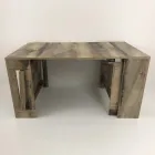 Consola extensible a 300 cm desde la entrada o la sala de estar en madera - Katharina Viadurini