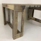 Consola extensible a 300 cm desde la entrada o la sala de estar en madera - Katharina Viadurini