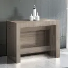 Consola extensible a 300 cm desde la entrada o la sala de estar en madera - Katharina Viadurini