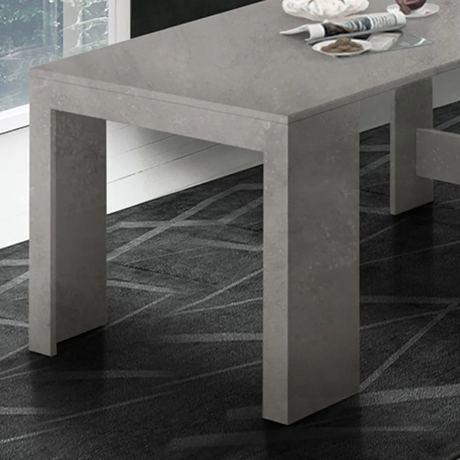 Consola extensible a 300 cm desde la entrada o la sala de estar en madera - Katharina Viadurini