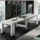 Consola extensible a 300 cm desde la entrada o la sala de estar en madera - Katharina Viadurini