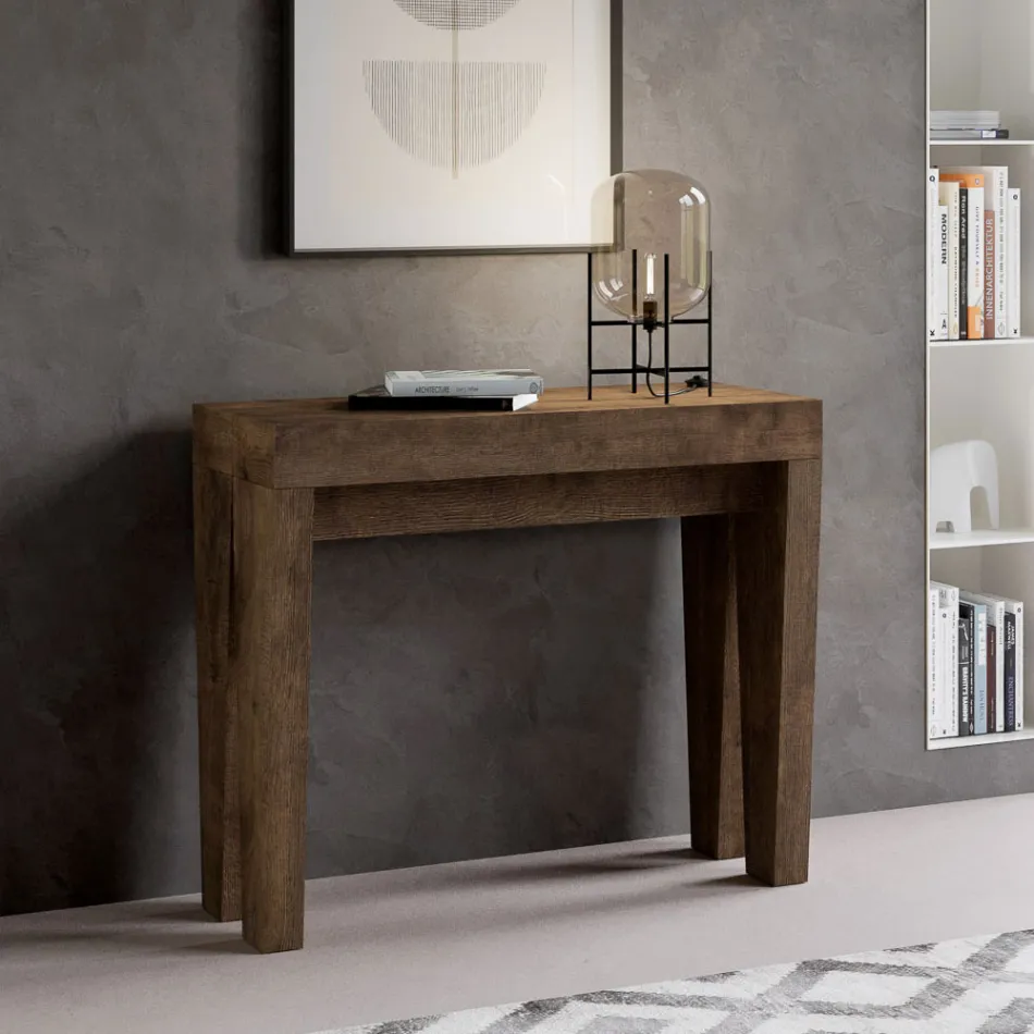Consola extensible hasta 300 cm en madera Made in Italy - Trono Viadurini