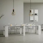 Consola extensible hasta 308 cm con soporte central Made in Italy - Oracle Viadurini