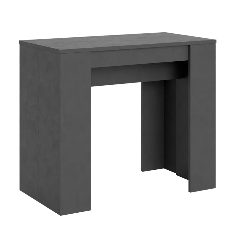 Consola extensible hasta 308 cm con soporte central Made in Italy - Oracle Viadurini