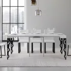 Consola extensible con patas de hierro modernas Made in Italy - Palazzo Viadurini