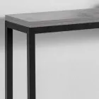 Consola extensible con tablero en melamina y base en metal pintado - Adino Viadurini