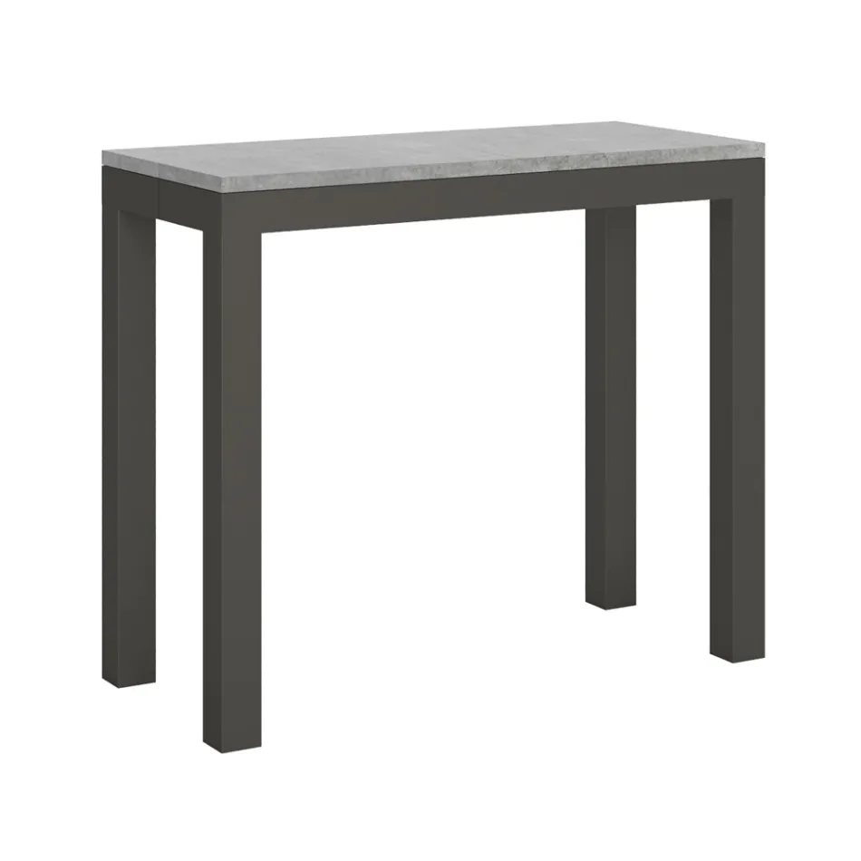 Consola extensible de diseño moderno en madera y hierro Made in Italy - Never Viadurini