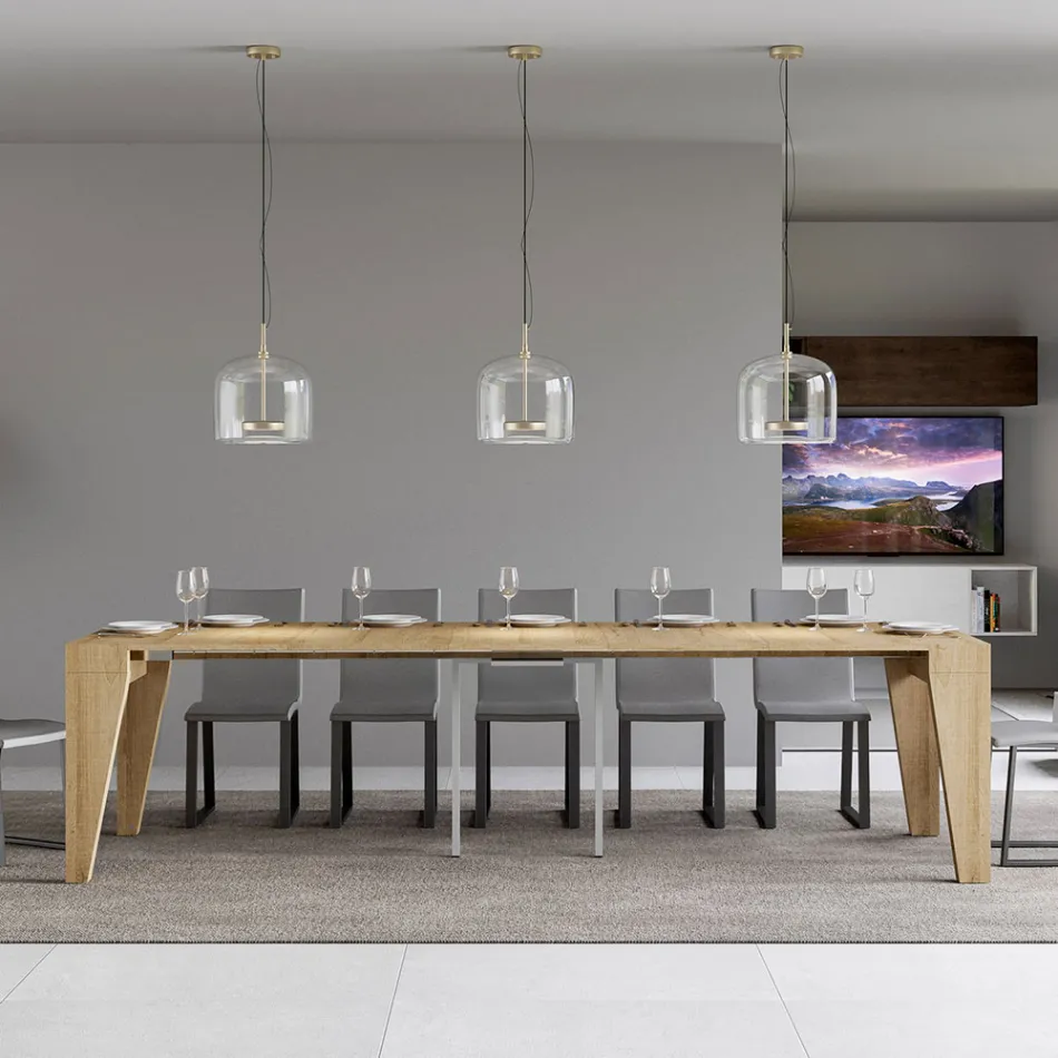 Consola extensible disponible en 2 tamaños diferentes Made in Italy - Grifone Viadurini