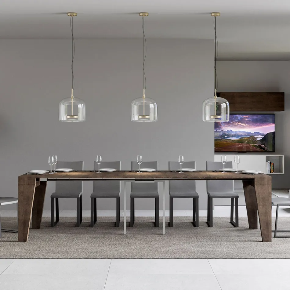 Consola extensible disponible en 2 tamaños diferentes Made in Italy - Grifone Viadurini