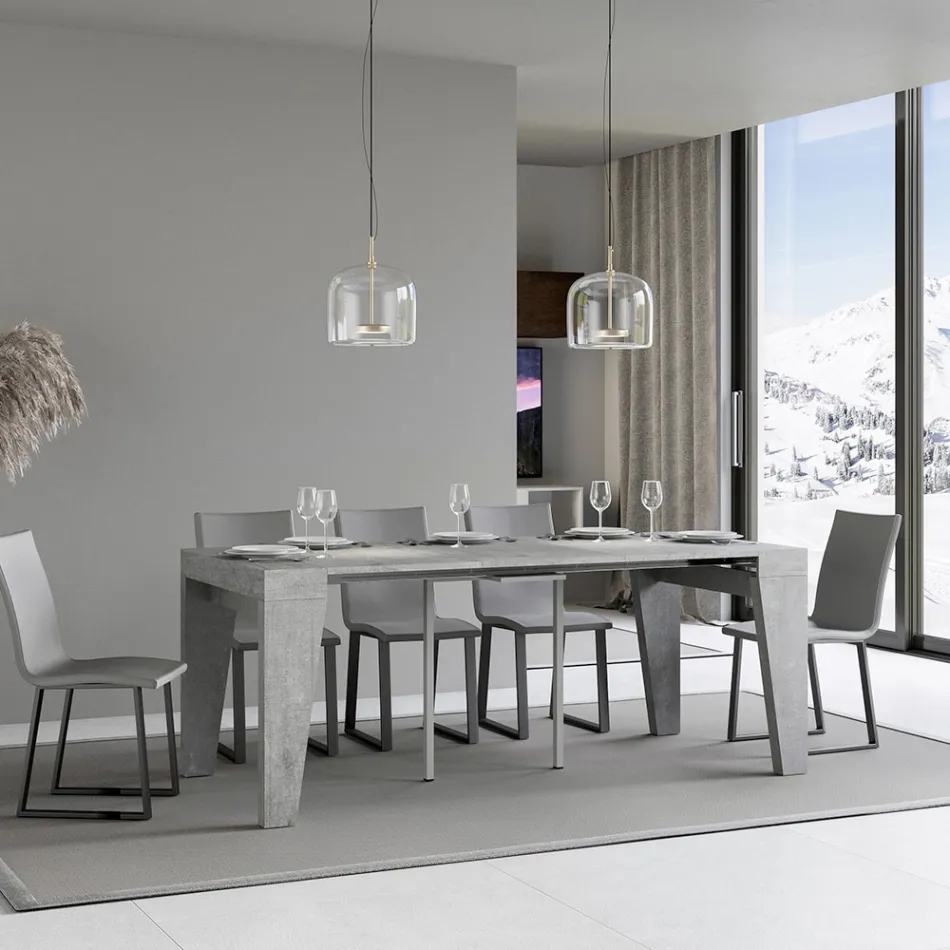 Consola extensible disponible en 2 tamaños diferentes Made in Italy - Grifone Viadurini