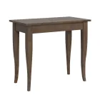 Consola extensible acabado nogal o fresno blanco Made in Italy - Folletto Viadurini