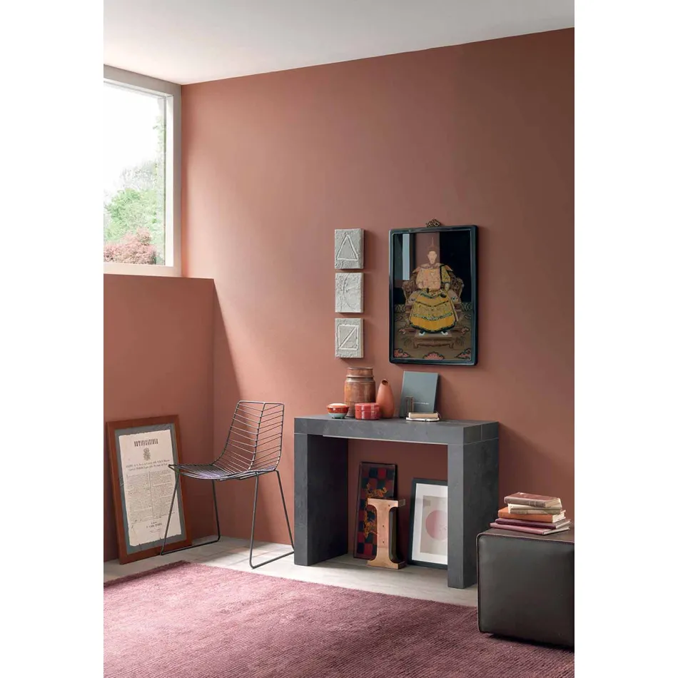 Consola extensible hasta 290 cm con tablero de madera Made in Italy - Seregno Viadurini