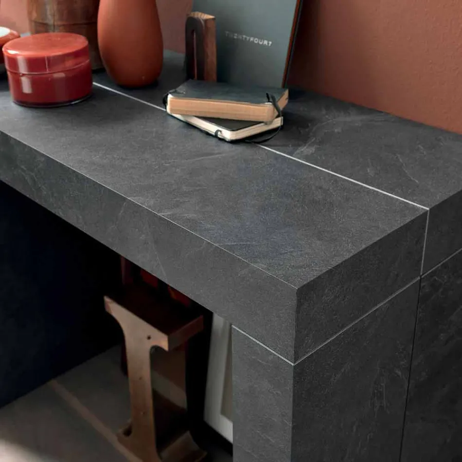 Consola extensible hasta 290 cm con tablero de madera Made in Italy - Seregno Viadurini