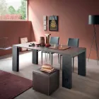 Consola extensible hasta 290 cm con tablero de madera Made in Italy - Seregno Viadurini