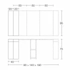 Consola extensible hasta 290 cm con tablero de madera Made in Italy - Seregno Viadurini