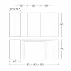 Consola extensible hasta 295 cm en madera de diseño Made in Italy - Temocle Viadurini