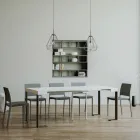 Consola extensible hasta 300 cm con estructura antracita Made in Italy - Gigante Viadurini