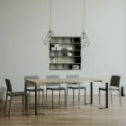 Consola extensible hasta 300 cm con estructura antracita Made in Italy - Gigante Viadurini