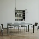 Consola extensible hasta 300 cm con estructura antracita Made in Italy - Gigante Viadurini