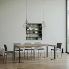 Consola extensible hasta 300 cm con estructura antracita Made in Italy - Gigante Viadurini