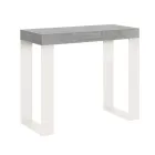 Consola extensible hasta 300 cm con estructura blanca Made in Italy - Tesoro Viadurini