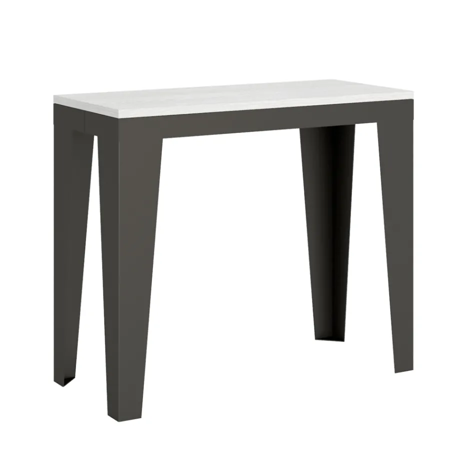 Consola extensible hasta 300 cm en micropartículas de madera Made in Italy – Flamber Viadurini