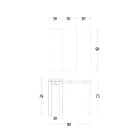 Consola extensible hasta 90 cm en melamina y metal Made in Italy - Bolsa Viadurini