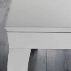 Consola extensible en madera de fresno lacada gris gris - Carpintero Viadurini