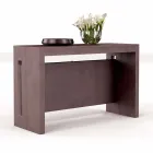 Consola extensible en melamina con extensiones Ussana integradas Viadurini