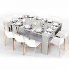 Consola extensible en melamina con extensiones Ussana integradas Viadurini