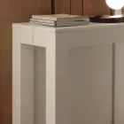 Consola extensible en melamina plegable blanca de poro abierto Bosa Viadurini