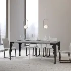 Consola extensible moderna en madera y metal antracita Made in Italy - Sassone Viadurini