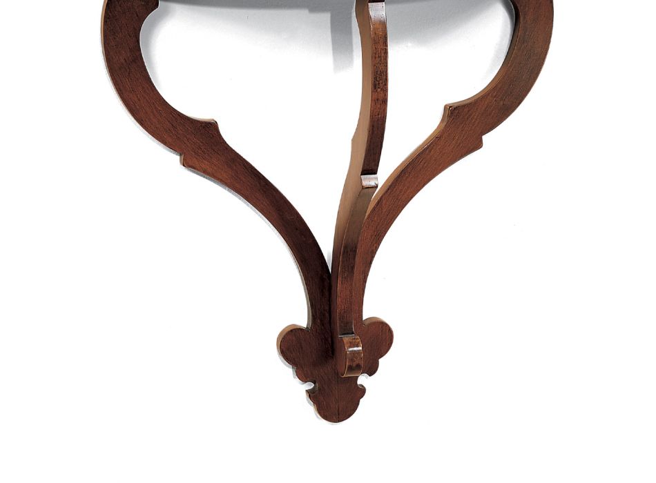 Consola colgante en madera de nogal patinada Made in Italy - Taitle Viadurini