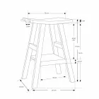 Consola de baño moderna en madera de teca natural con ganchos laterales - Zacary Viadurini
