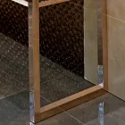 Consola de baño L 135 cm con doble cuenco en cerámica con pies - Nausica Viadurini