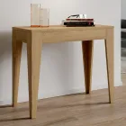 Consola clásica extensible a 3 m en madera de melamina Made in Italy - Argelia Viadurini