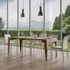 Consola clásica extensible a 3 m en madera de melamina Made in Italy - Argelia Viadurini