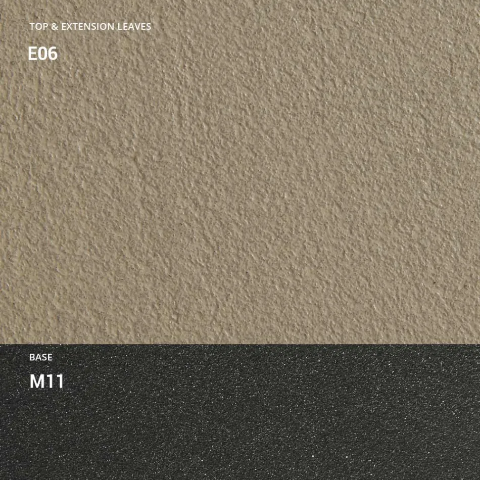 Consola con Tapa Efecto Mortero y Base de Metal Made in Italy - Timedio Viadurini