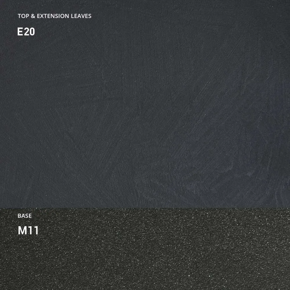 Consola con Tapa Efecto Mortero y Base de Metal Made in Italy - Timedio Viadurini