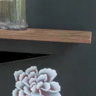 Consola con Tapa Efecto Mortero y Base de Metal Made in Italy - Timedio Viadurini