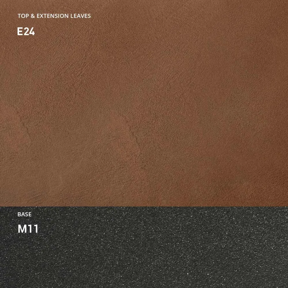 Consola con Tapa Efecto Mortero y Base de Metal Made in Italy - Timedio Viadurini